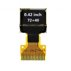 0.42 inch OLED display, 72x40 dots, SSD1306, Mono White